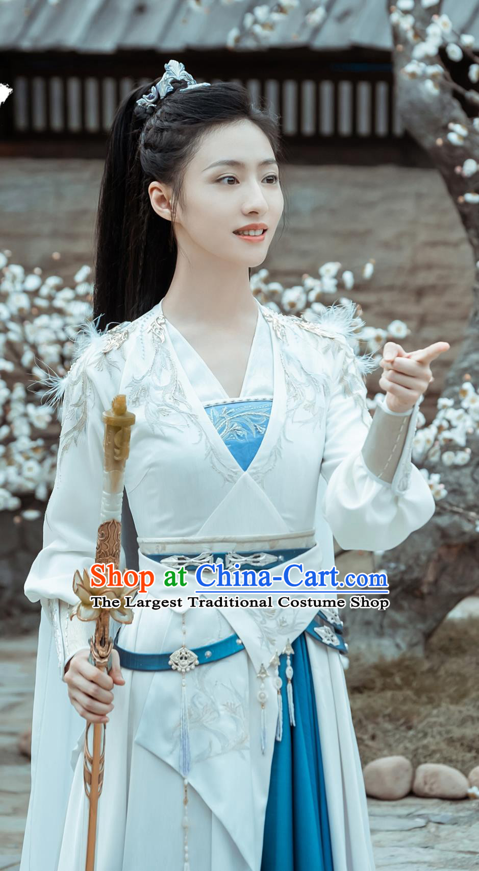 Chinese Drama Dashing Youth Heroine Yue Yao Dress Costume Ancient China Swordswoman Clothing