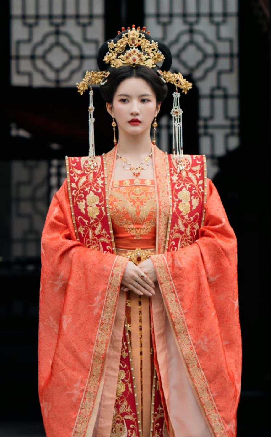 Ancient China Court Bride Clothing Chinese TV Drama Story of Kunning Princess Le Yang Wedding Dresses