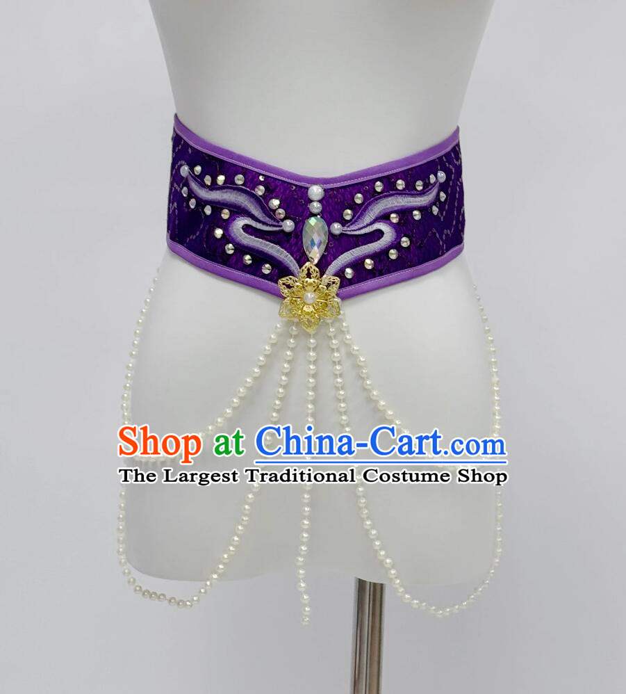 Chinese Classical Dance Belt Handmade Folk Dance Waistband