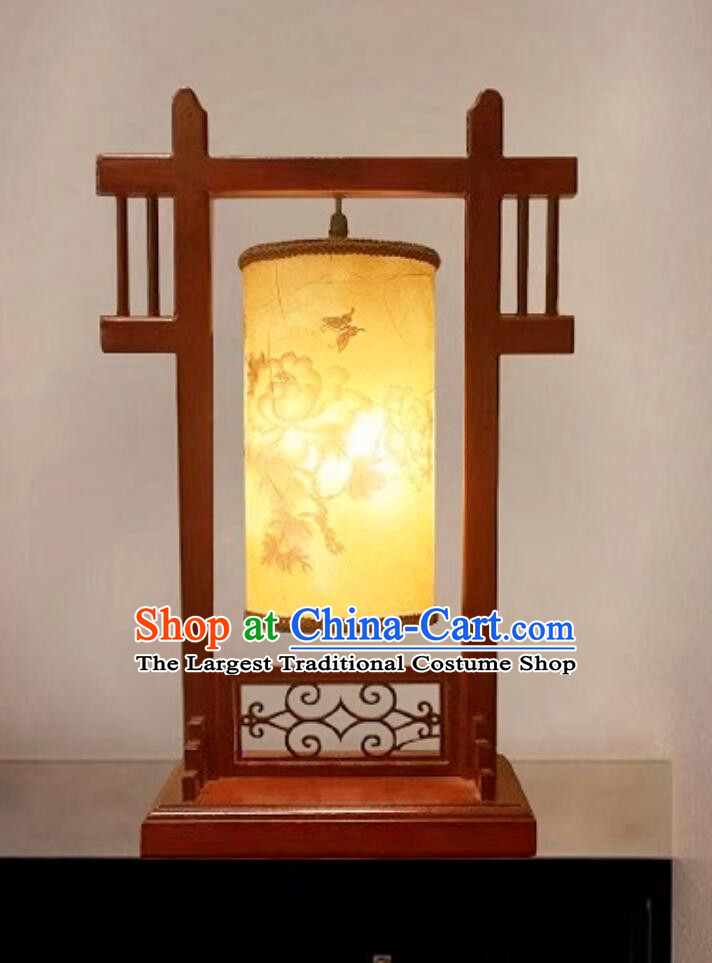 Traditional Chinese Lamp Handmade Desk Lantern Wood Table Lantern