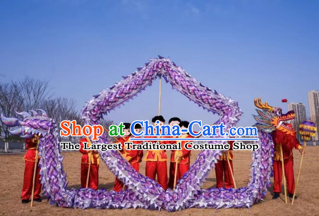 Festival Celebration Parade Purple Dragon Professional Competition Dancing Dragon Prop Chinese Dragon Dance Net Costume