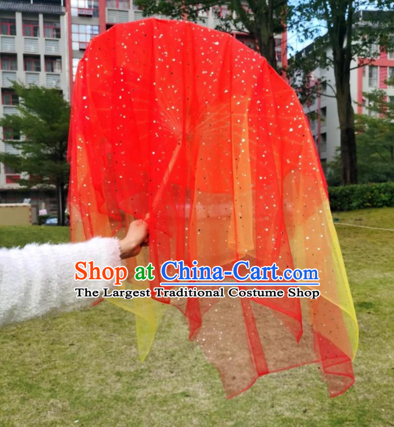 Classical Dance Umbrella  Handmade Hanfu Dance Umbrella Red and Yellow Gauzy Ethereal Chinese Ancient Dance Umbrella