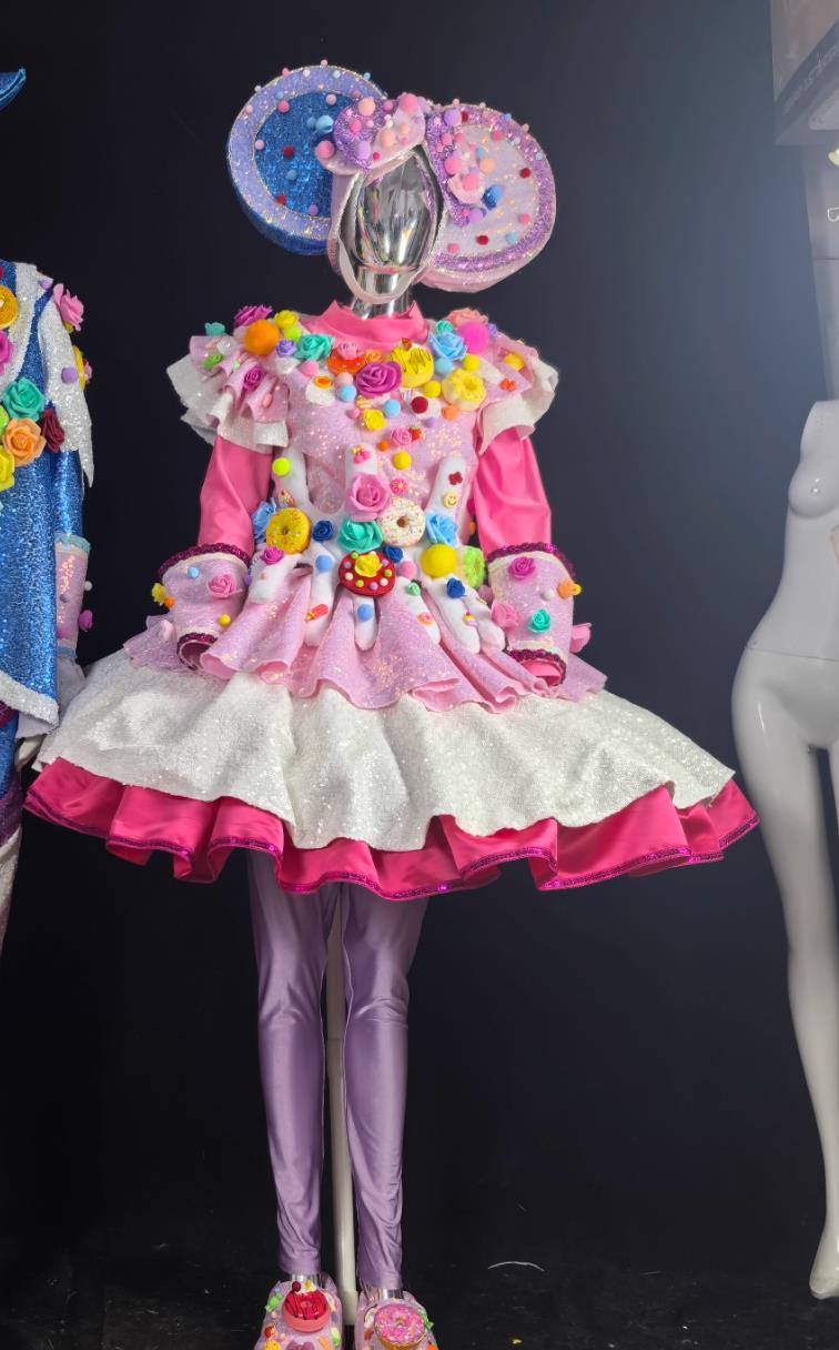 Pastel Color Clown Performance Costume Candy Dream Princess Dress