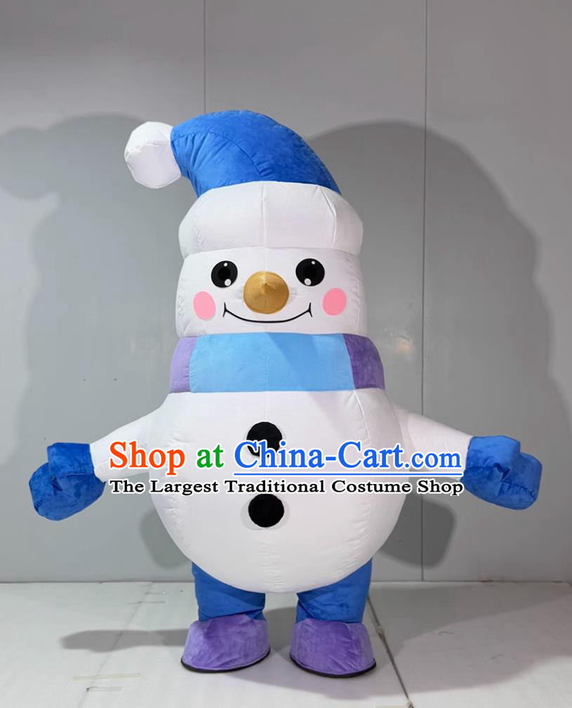 Snowman Inflatable Cartoon Costume Halloween Event Performance Mascot Clothing