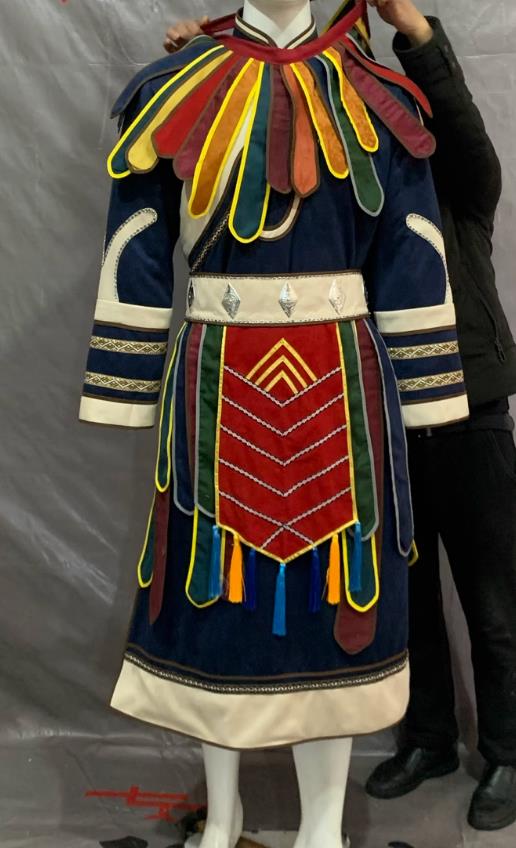 Oroqen Ethnic Costume Men Minority Performance Dance Attire