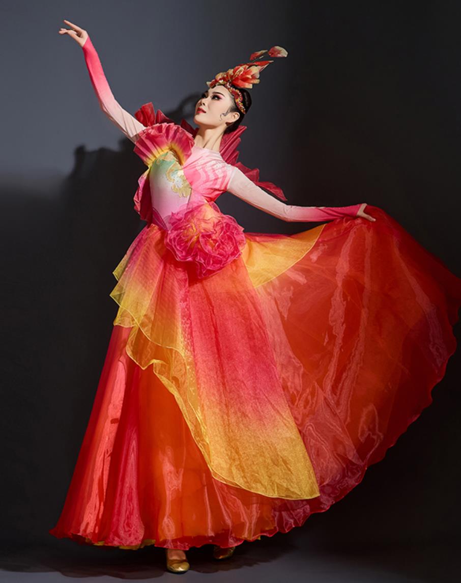 Opening Dance Dress Women Classical Performance Costume Phoenix Blossom Spring Festival Gala Stage Attire