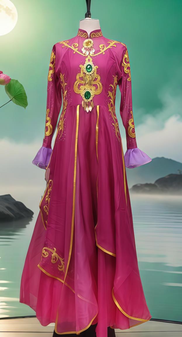 Xinjiang Ethnic Uyghur Dance Costume Large Swing Dance Dress Chinese Dance Performance Clothing