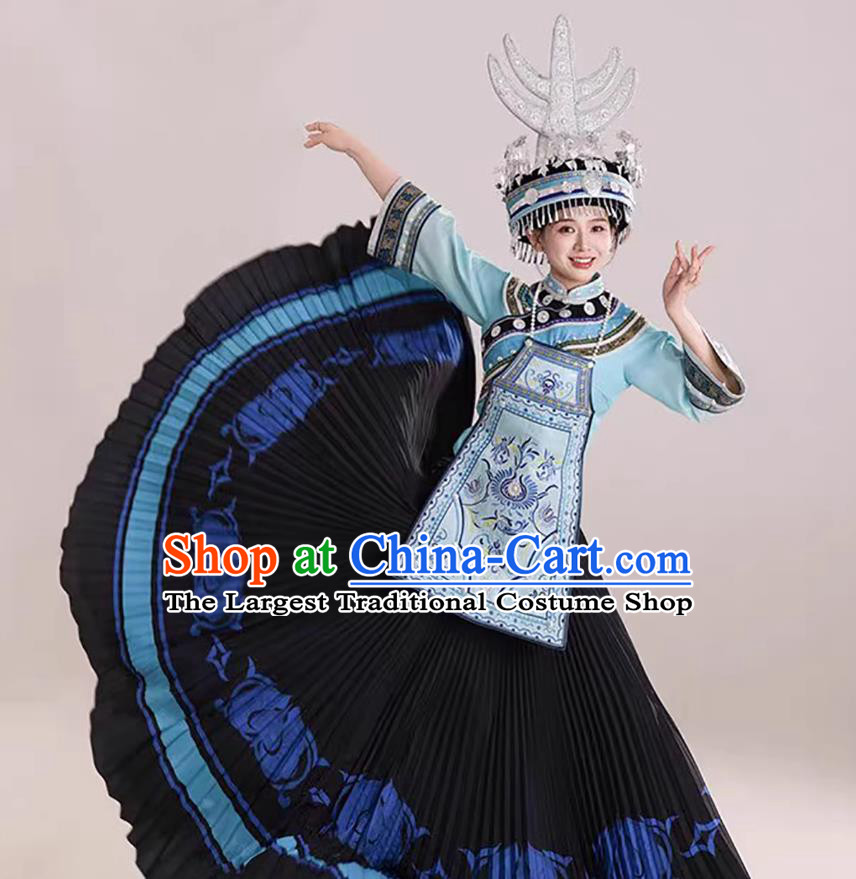 Goodbye Butterfly Shui Ethnic Minority Dance Dress Chinese Miao Nationality Women Dance Costume