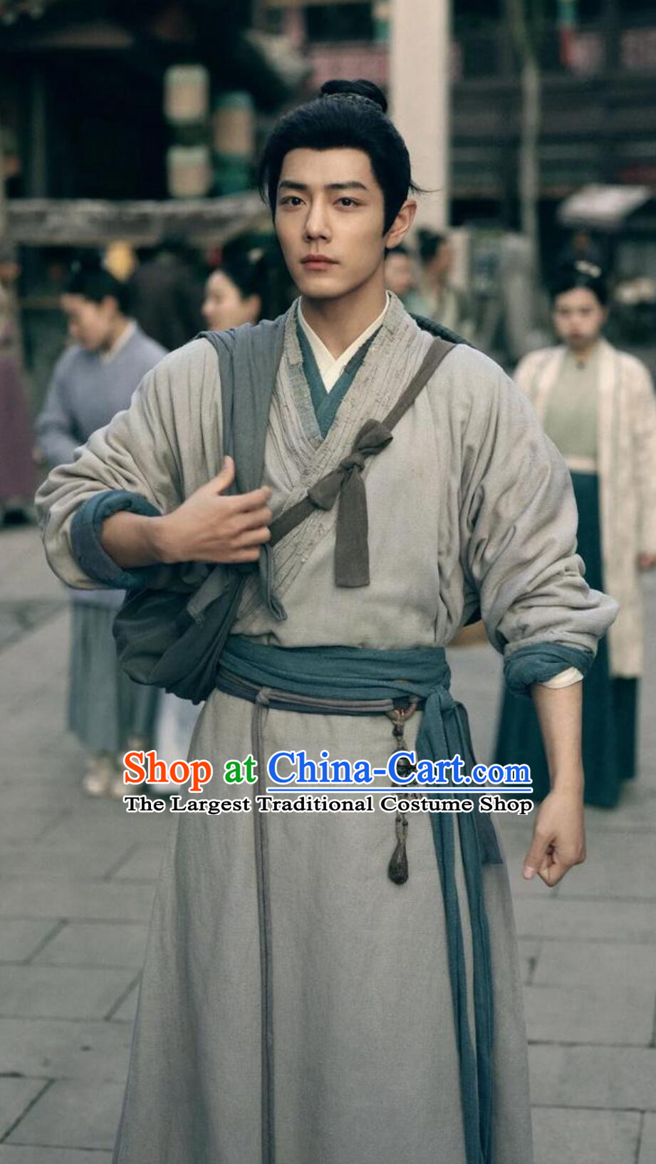 Traditional Chinese Ming Dynasty Civilian Male Outfit Ancient Young Hero Hanfu Legend of Zang Hai Replica Costume