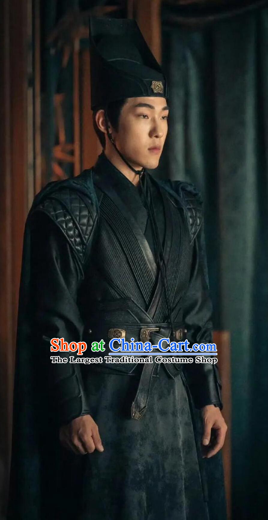 Ancient Kight Hanfu Legend of Zang Hai Guard Lu Ran Replica Costume Traditional Chinese Ming Dynasty Warrior Black Outfit