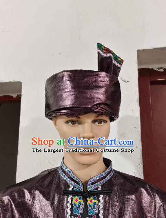 Chinese Ethnic Dance Headwear Dong Ethnic Performance Mens Hat