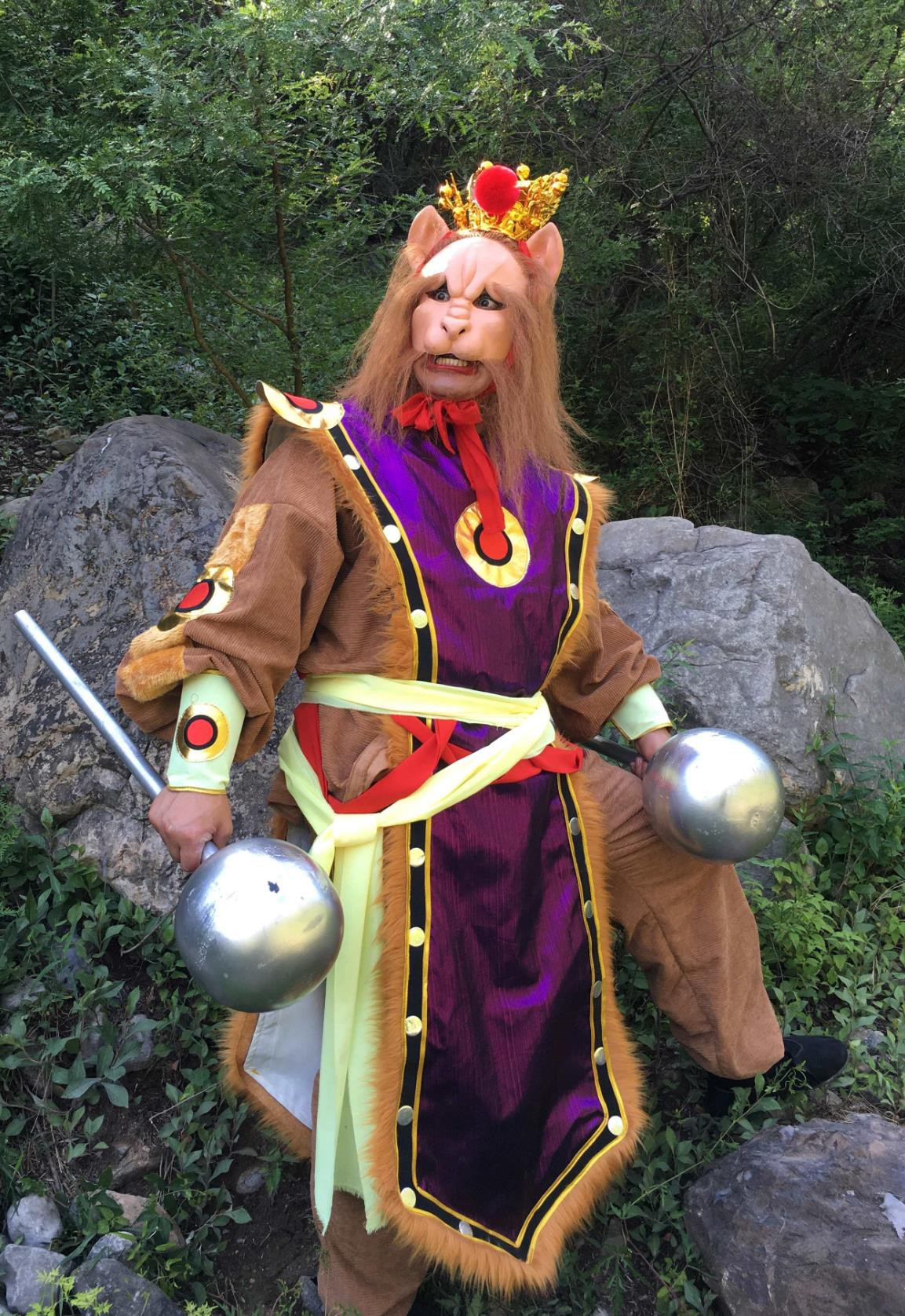 Cosplay Golden Lion Monster Outfit Chinese TV Series Journey To The West Demon Costume