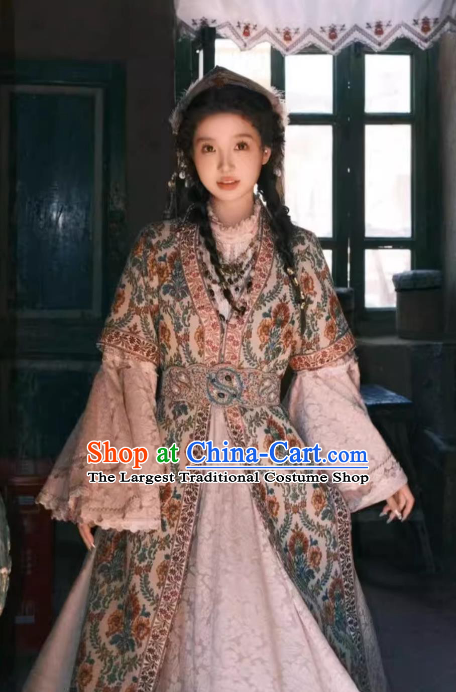 Xinjiang Kashgar Princess Dress Silk Road Ethnic Maiden Costume Uyghur Dance Outfit