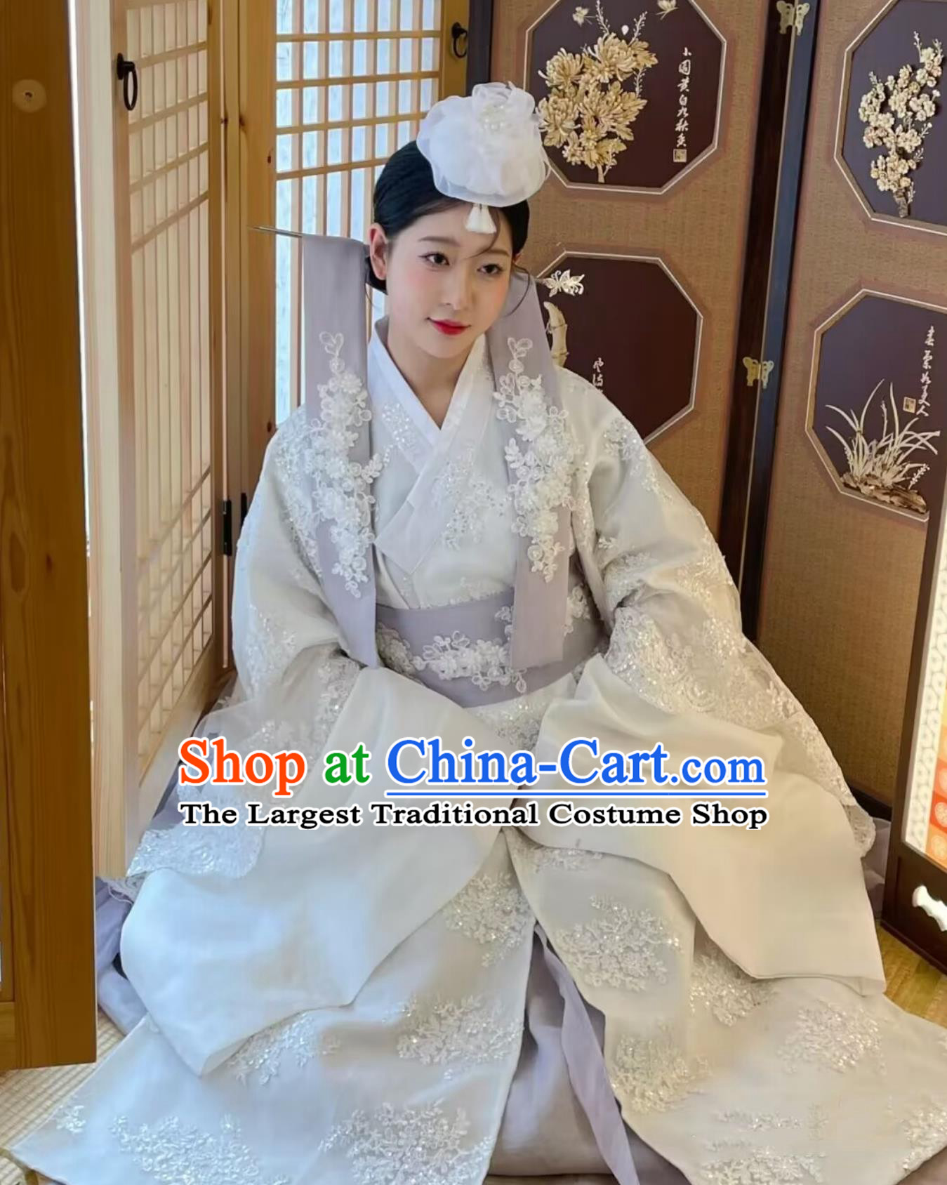 Yanji Korean Hanbok Palace Gown Ancient Princess Stage Performance Costume