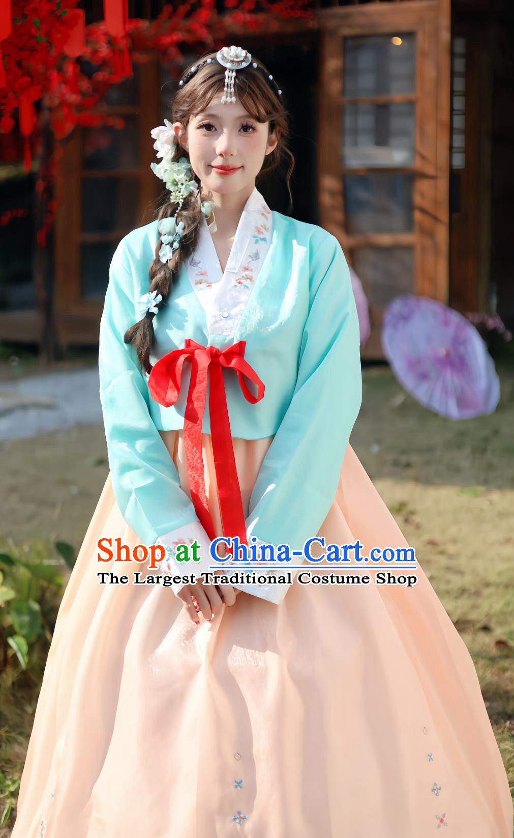 Modernized Korean Traditional Women Palace Wedding Dress Daily Performance Hanbok Ethnic Dance Stage Ancient Costume