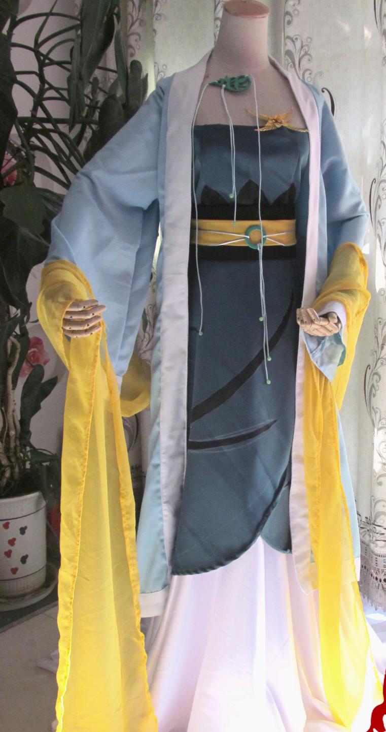 Vocaloid Xi Chun Qu Luo Tian Yi Cosplay Costume Traditional Chinese Hanfu Dress