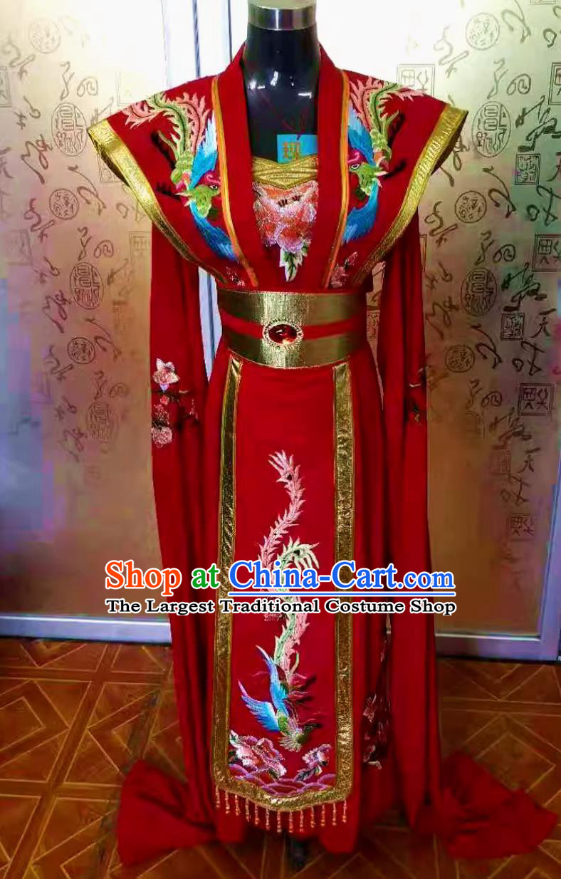 Red Ancient China Princess Imperial Concubine Clothing Chinese Opera Actress Costume Traditional Drama Empress Dress