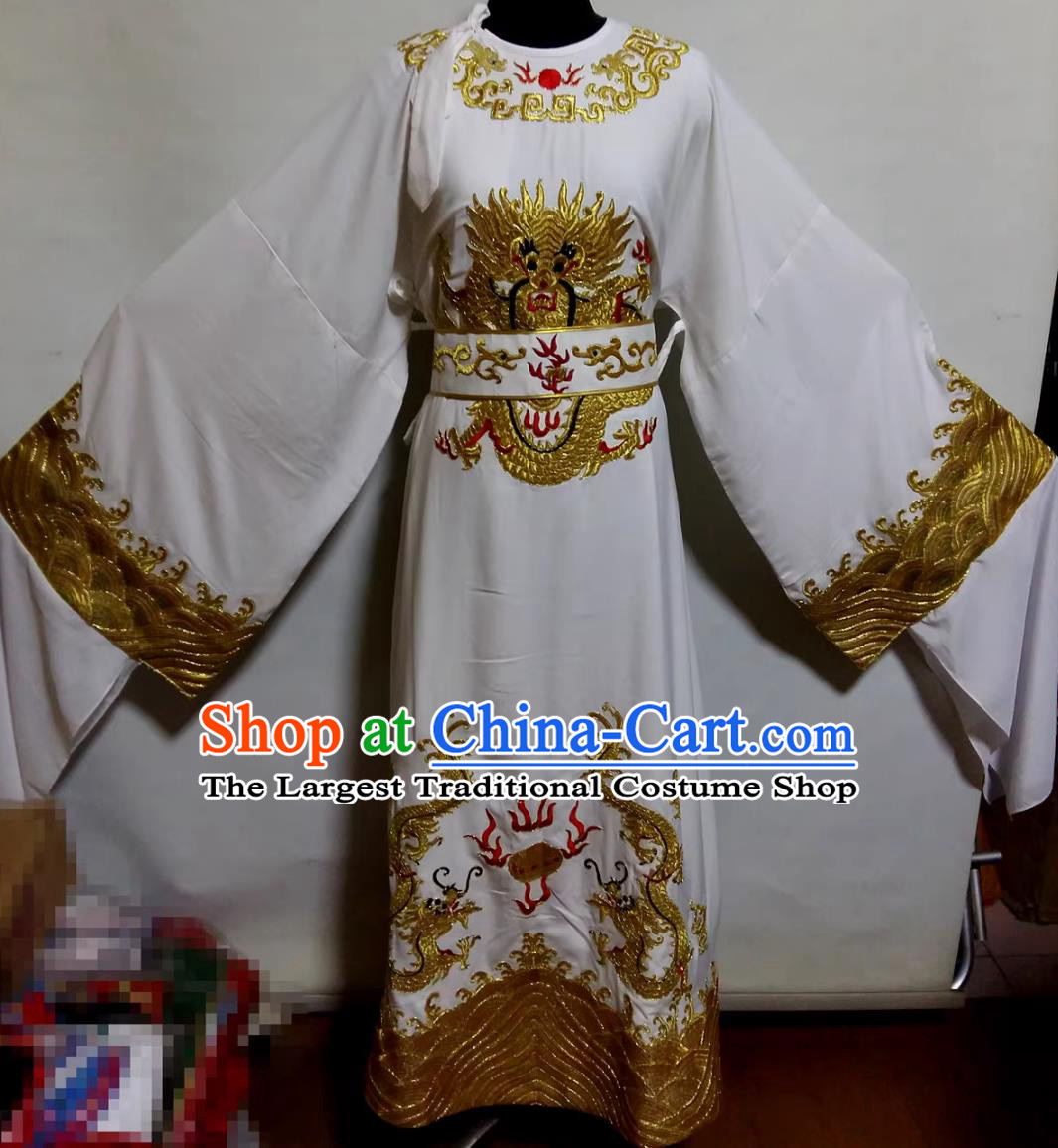 Chinese Opera Costume Xiaosheng Dragon Robe Peking Opera Gold Thread Embroidered Garment Scholar Official Gown