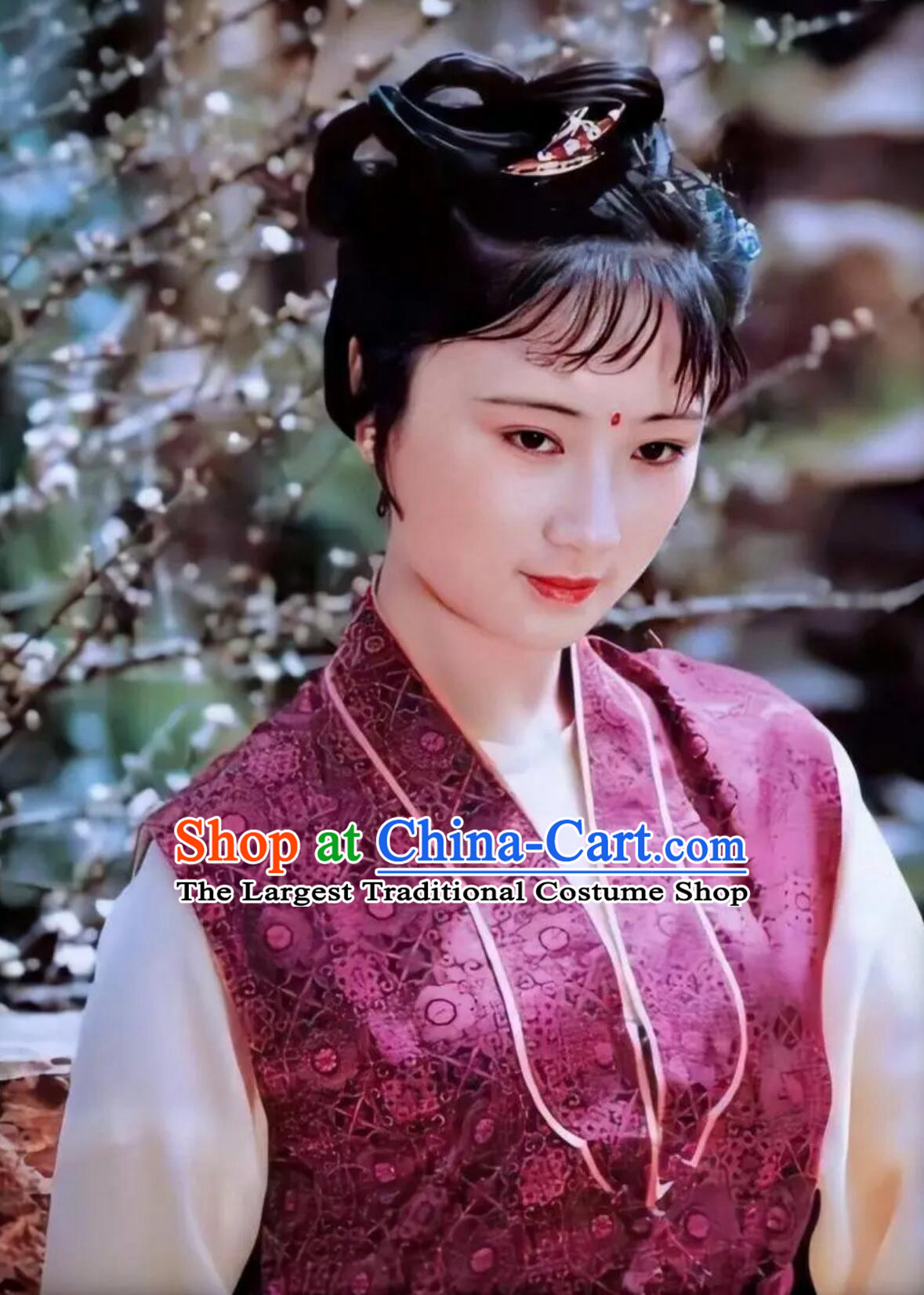 Ancient Servant Maid Costume Twelve Beauties of Jinling Chinese Drama A Dream in Red Mansions Xiang Ling Clothing Traditional Hanfu Dress