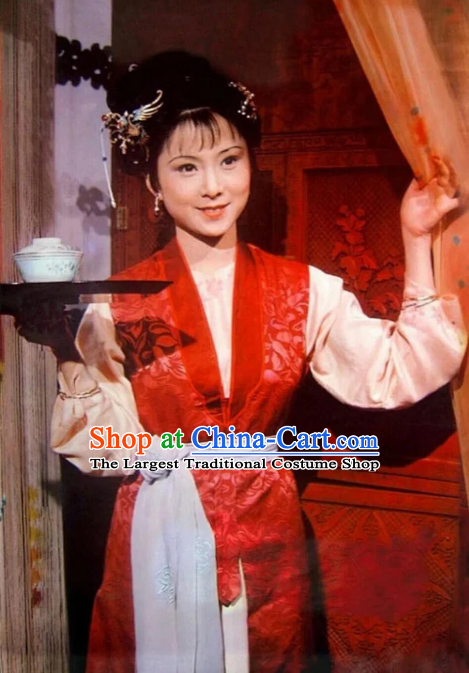 Traditional Ming Dynasty Hanfu Dress Ancient Servant Maid Costume Twelve Beauties of Jinling Chinese Drama A Dream in Red Mansions Qing Wen Clothing
