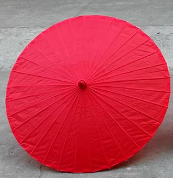Handmade Classical Dance Umbrella Traditional Chinese Wedding Umbrella Hanfu Red Silk Umbrella