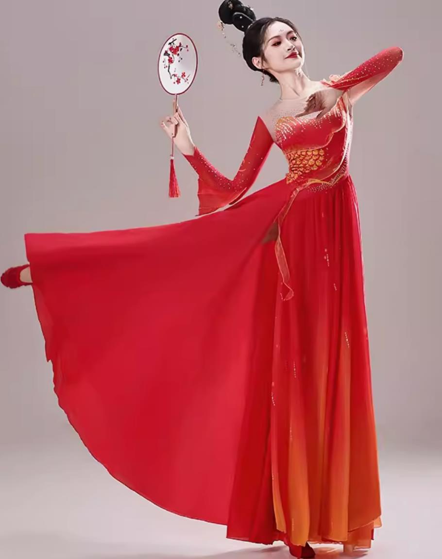 Classical Dance Performance Costume Women Elegant Dress Carp Leaping Over The Dragon Gate Chinese Dragon Dance Outfit
