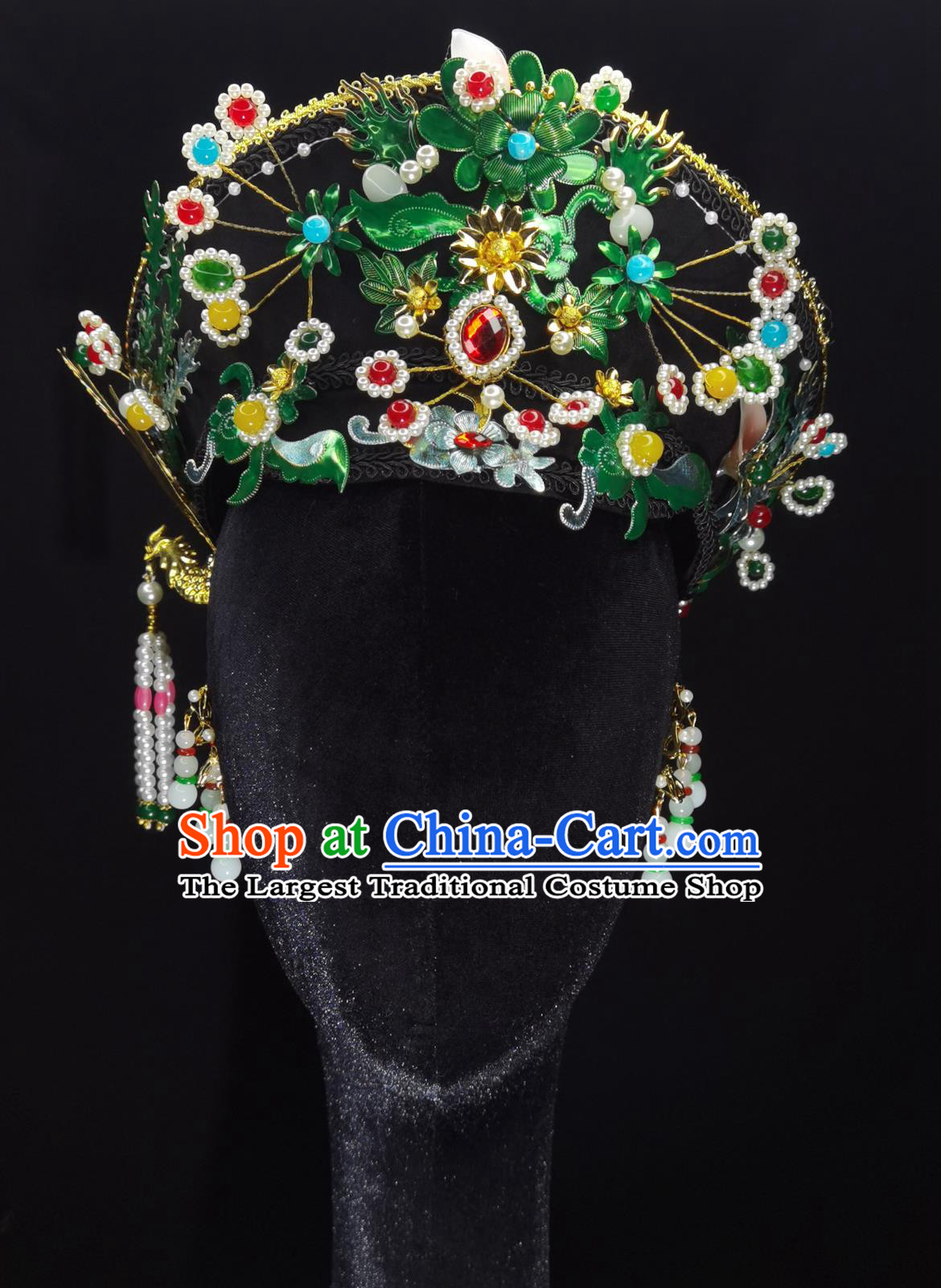 Qing Dynasty Manchu Diadem Headpiece Ruyi Zhen Huan Zhuan Palace Drama Vintage Hat Handmade Chinese Hair Ornament