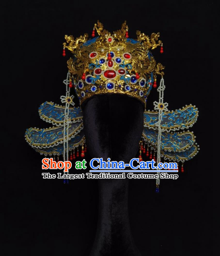 Imperial Ming Dynasty Phoenix Coronet Forbidden City Wedding Headdress Ancient Chinese Royal Empress Hair Jewelry