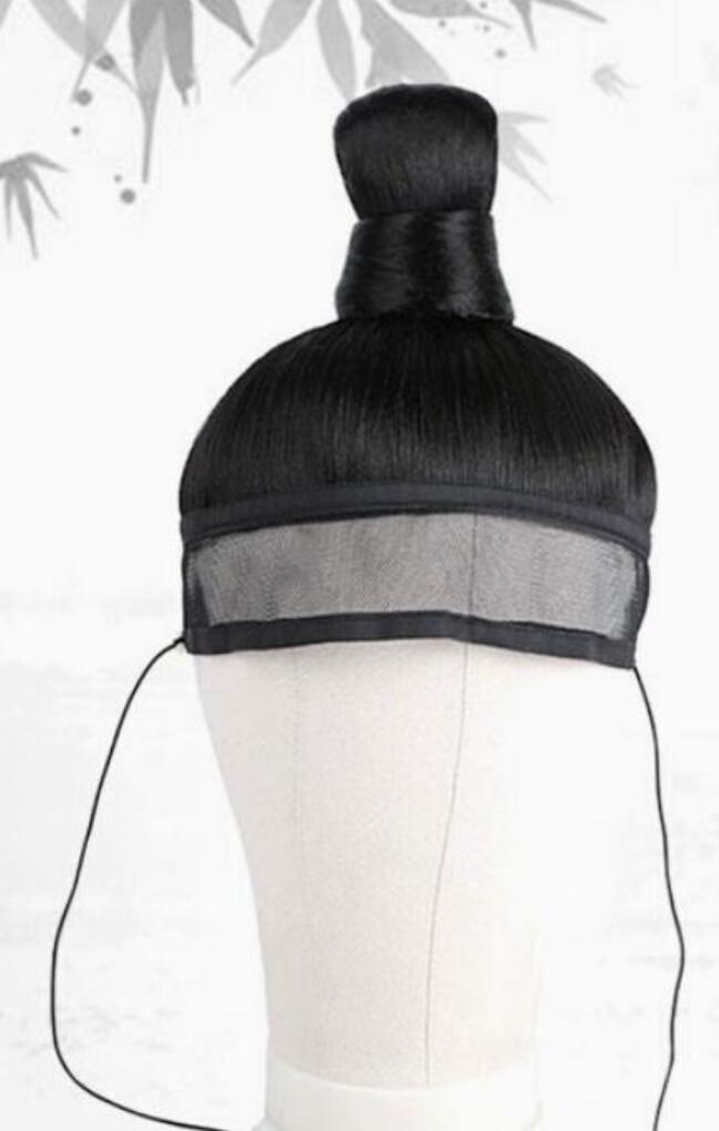 Handmade Ming Dynasty Scholar Wig Ancient Warrior Hairpiece