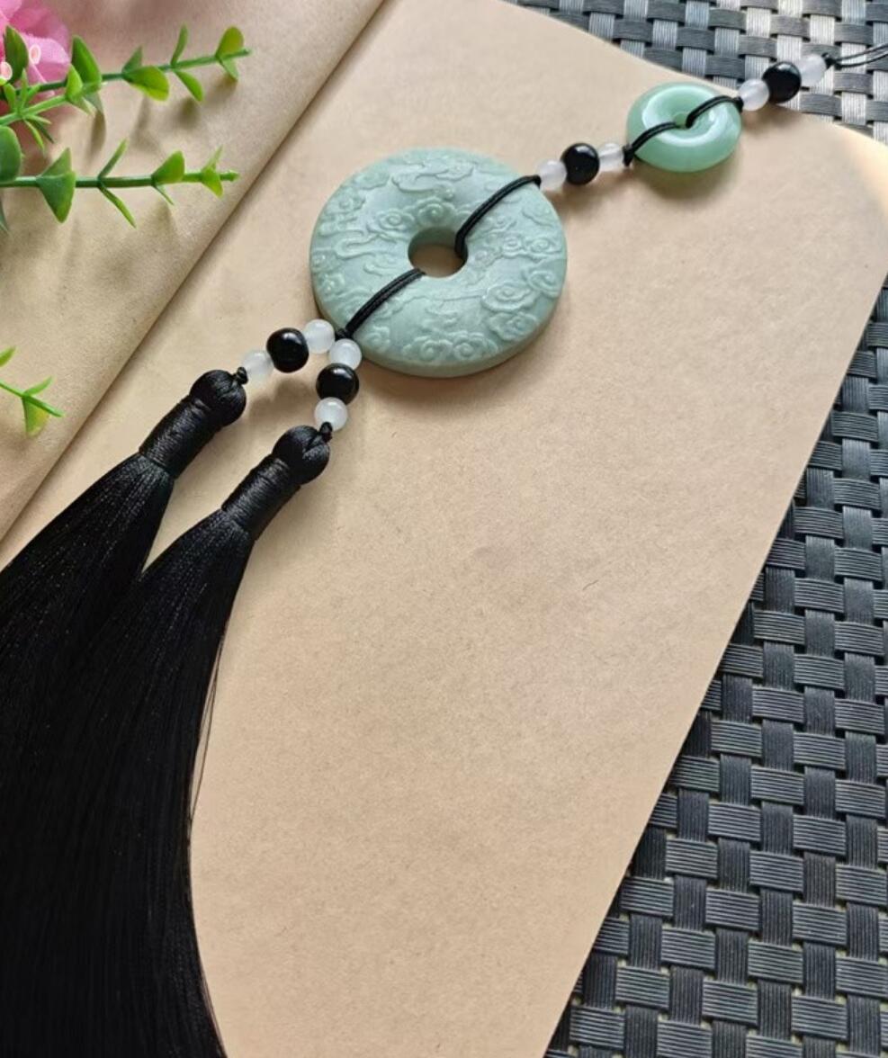 Handmade Hanfu Waist Jewelry Traditional Jade Waist Pendant Carving Could Craft