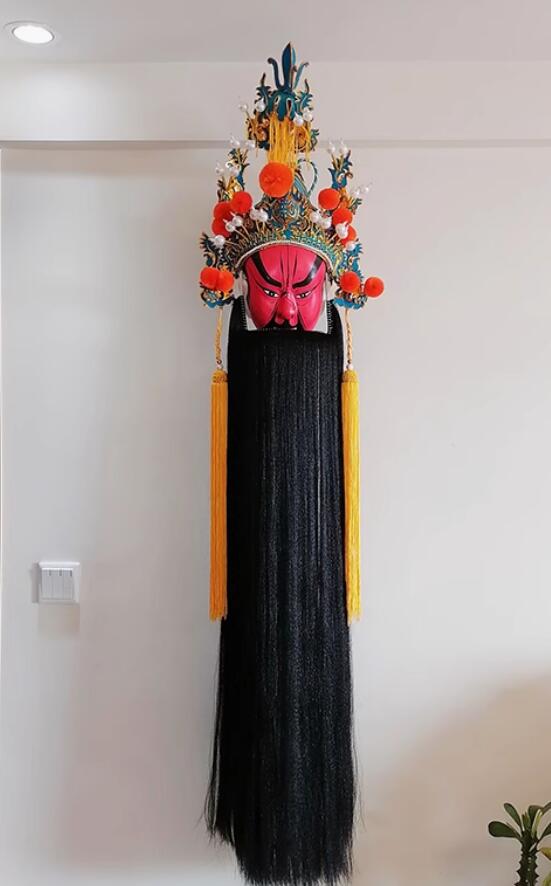 Five Tiger Generals Guan Yu Decorative Mask Large Pendant Peking Opera Mask