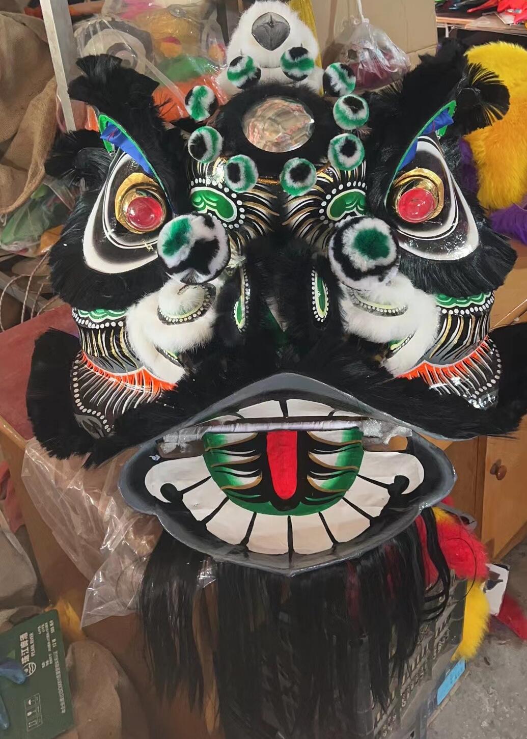 Top Lion Dance Costume Traditional Chinese Festival Dance Zhang Fei Lion Head and Clothes Complete Set