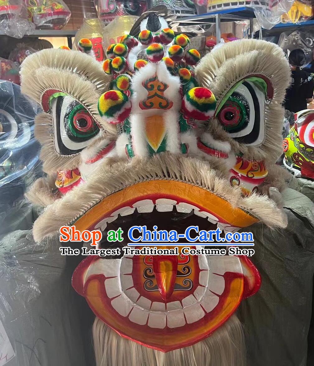 Top Liu Bei Lion Dance Costume Traditional Chinese Festival Dance Lion Head and Clothes Complete Set