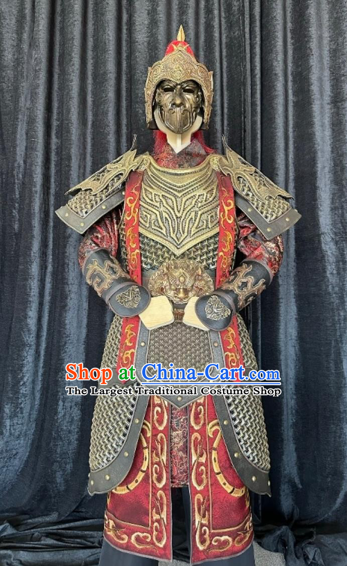Ancient General Armor War Robe Song Dynasty Armor Traditional Chinese Soldier Performance Costume