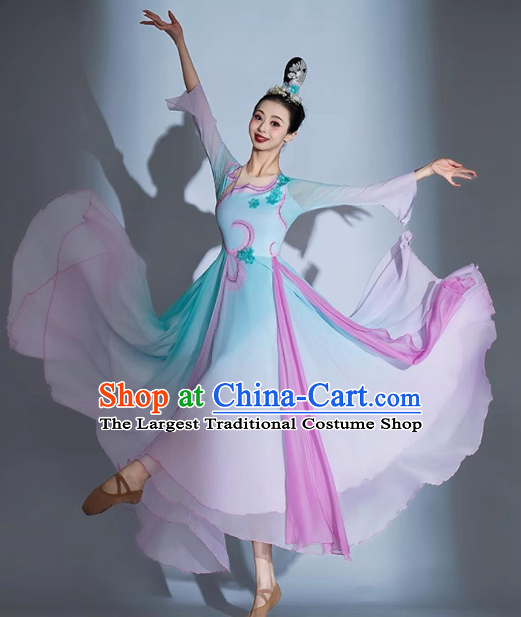 Classical Dance Costume Women Water Poem Dance Attire Chinese Fairy Fan Dance Dress