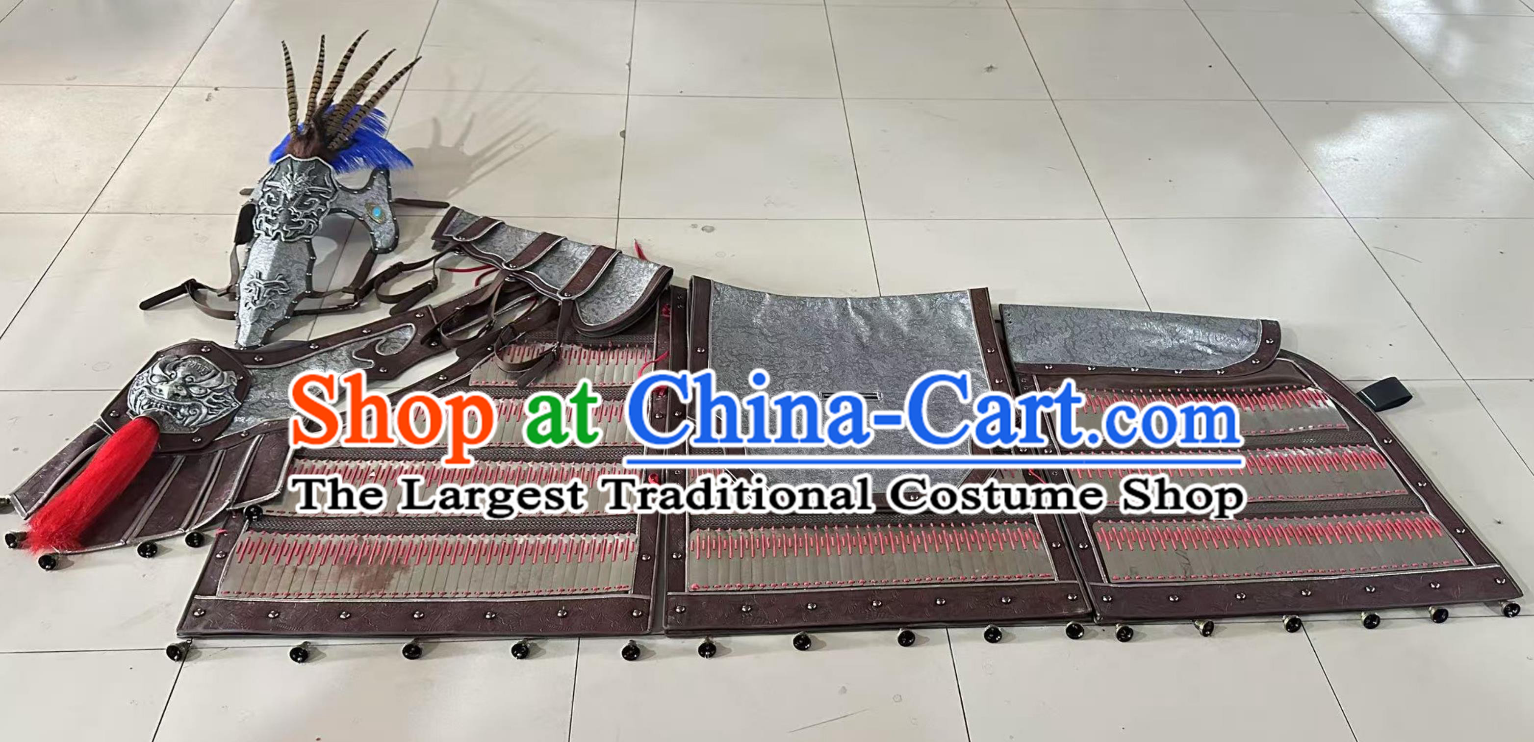 Silver Ancient Chinese War Horse Armor Mongolian Horse Armor Set