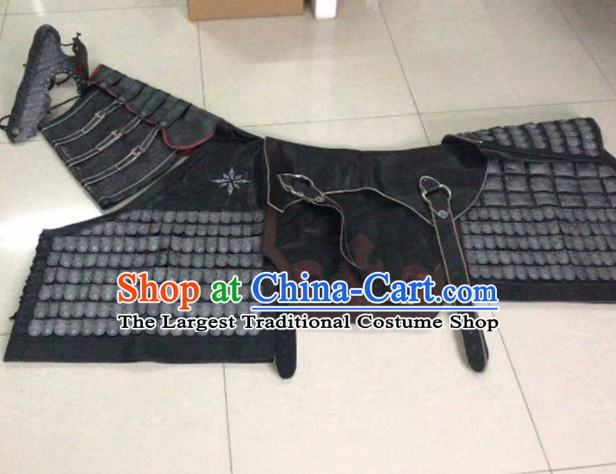 Black Mongolian Horse Armor Set Ancient Chinese War Horse Armor