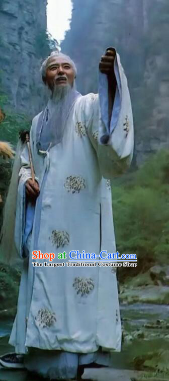 Journey To The West 1986 Edition Patriarch Bodhi Costume TV Drama Performance Garment Ancient Chinese Taoist Priest Outfit