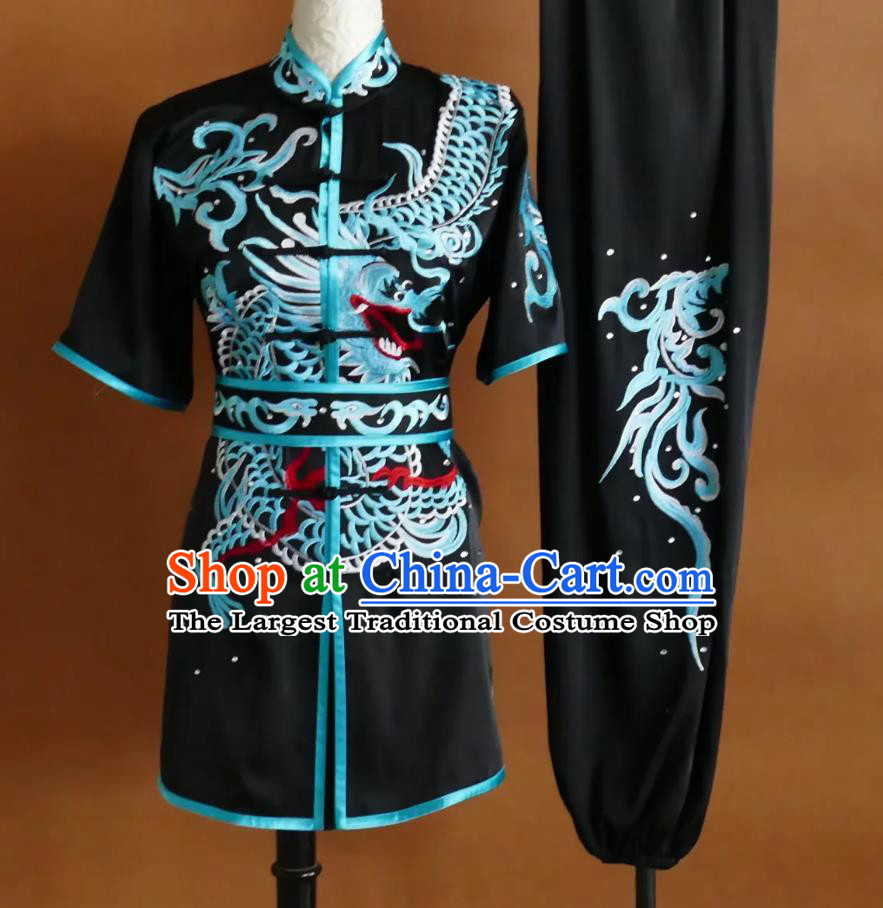 Dragon Embroidered Changquan Wushu Competition Uniform Martial Arts Colorful Costume Kung Fu Performance Suit