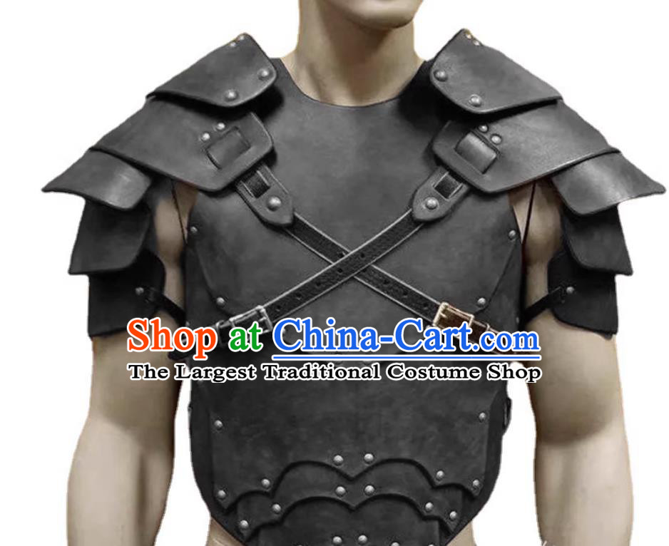 Viking European Medieval Renaissance Shoulder Armor Leather Chestplate Halloween Cosplay Costume Prop