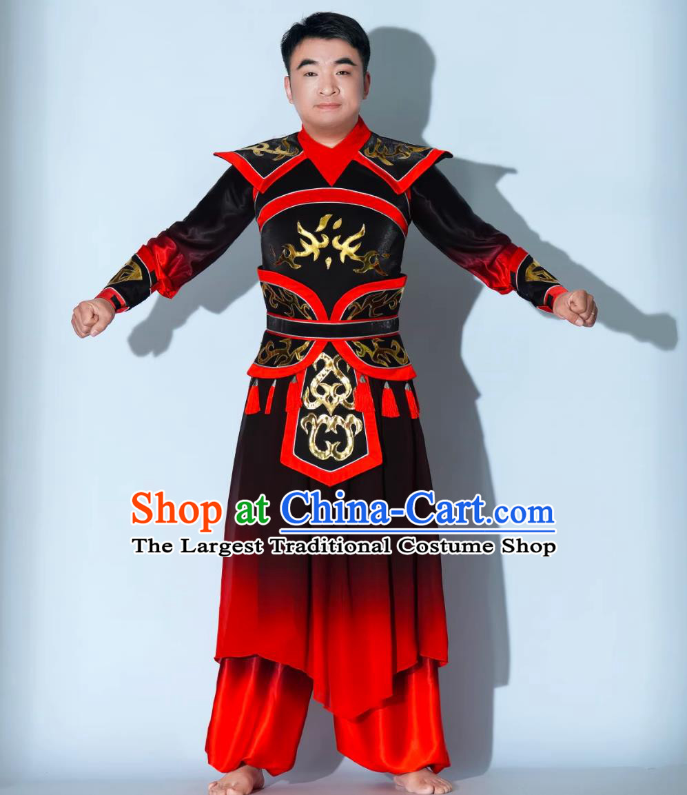 Drum Performance Costume Men Majestic Gong And Drum Uniform Chinese Grand Opening Dance Performance Clothing