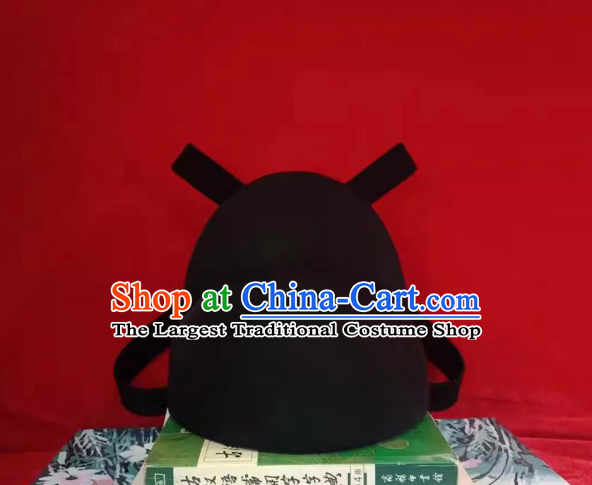 Traditional Chinese Hanfu Headwear Tang Dynasty Qianniuwei Crossed Feet Headgear Imperial Guard Historical Replica Helmet