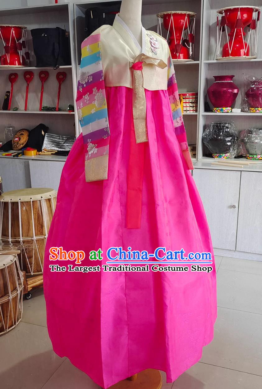 Traditional Performance Attire Chinese Chaoxian Nationality Folk Dance Dress Korean Festival Hanbok Costume