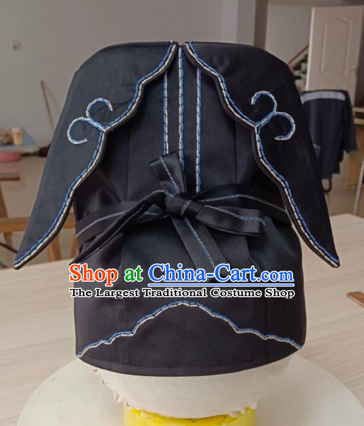 Ancient General Headwear Chinese Hanfu Headpiece Jin Yi Traditional Ming Dynasty Military Scarf Headgear