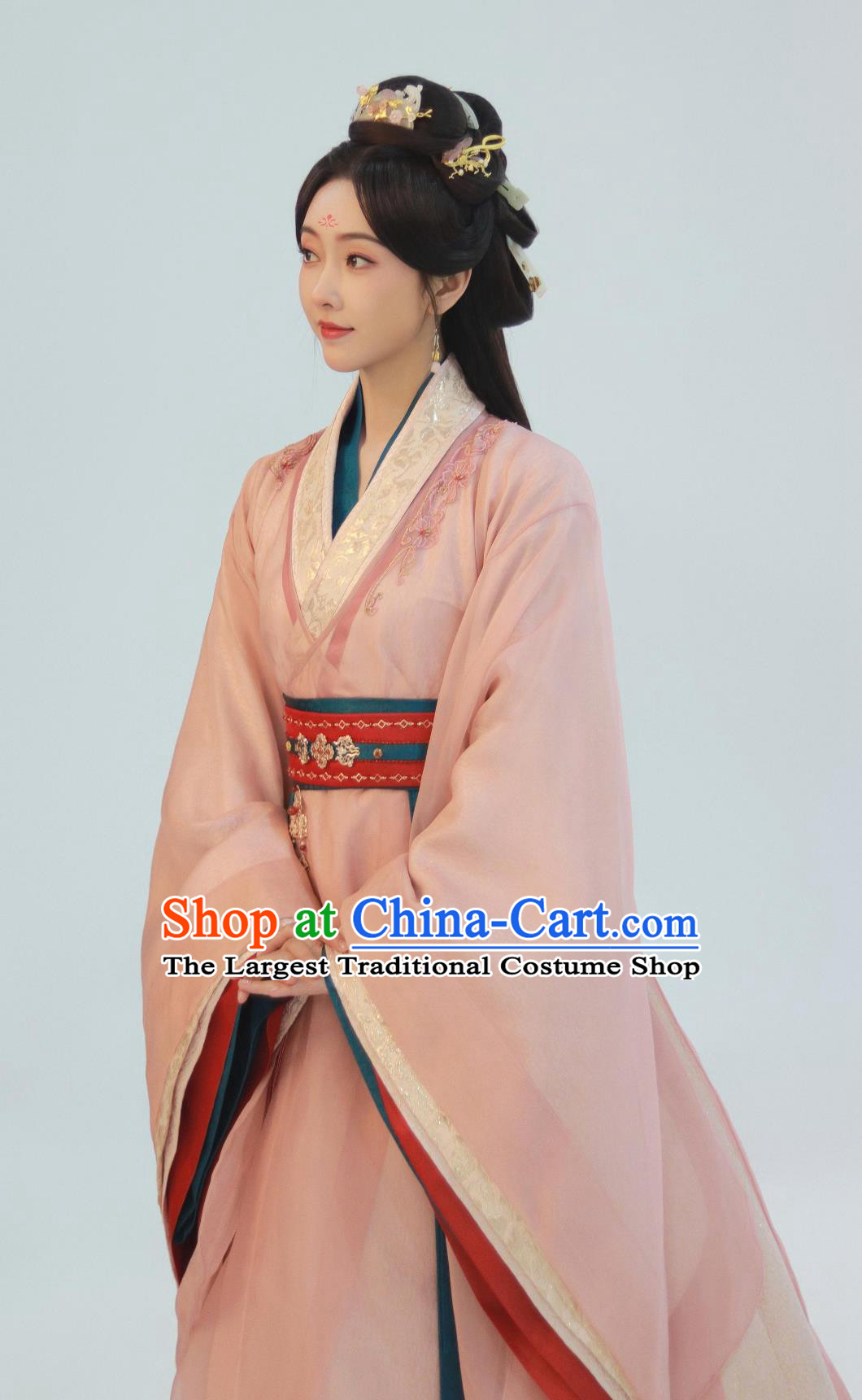 Pink Traditional Hanfu Dress Chinese Ancient Noble Woman Clothing TV Series The Prisoner Of Beauty Su E Huang Costume