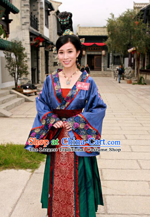 Beyond The Realm Of Conscience Ancient Chinese Empress Costume Liu San Hao Tang Dynasty Hanfu Dress