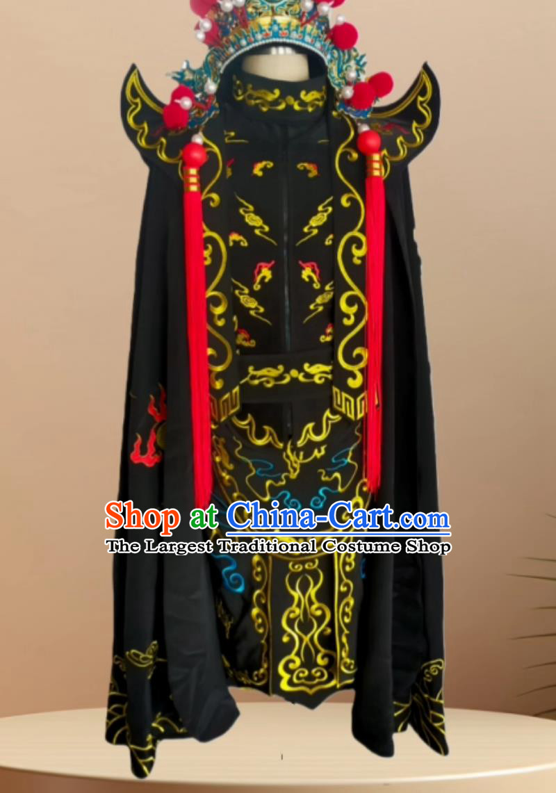 Sichuan Opera Face Changing Costume Chinese Bian Lian Magic Show Embroidered Outfit with Cloak