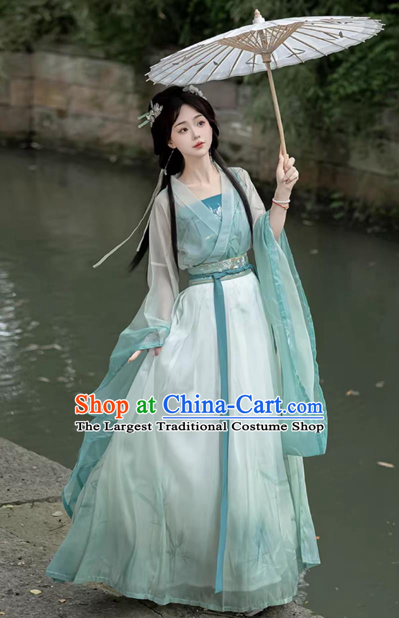 Chinese Northern and Southern Dynasties Hanfu Ancient Women Costumes Complete Set