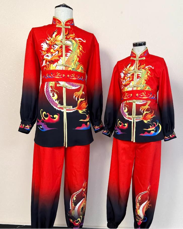 Tai Chi Costume Drum Performance Outfit Chinese Martial Arts Opening Dance Dragon Dance Wear