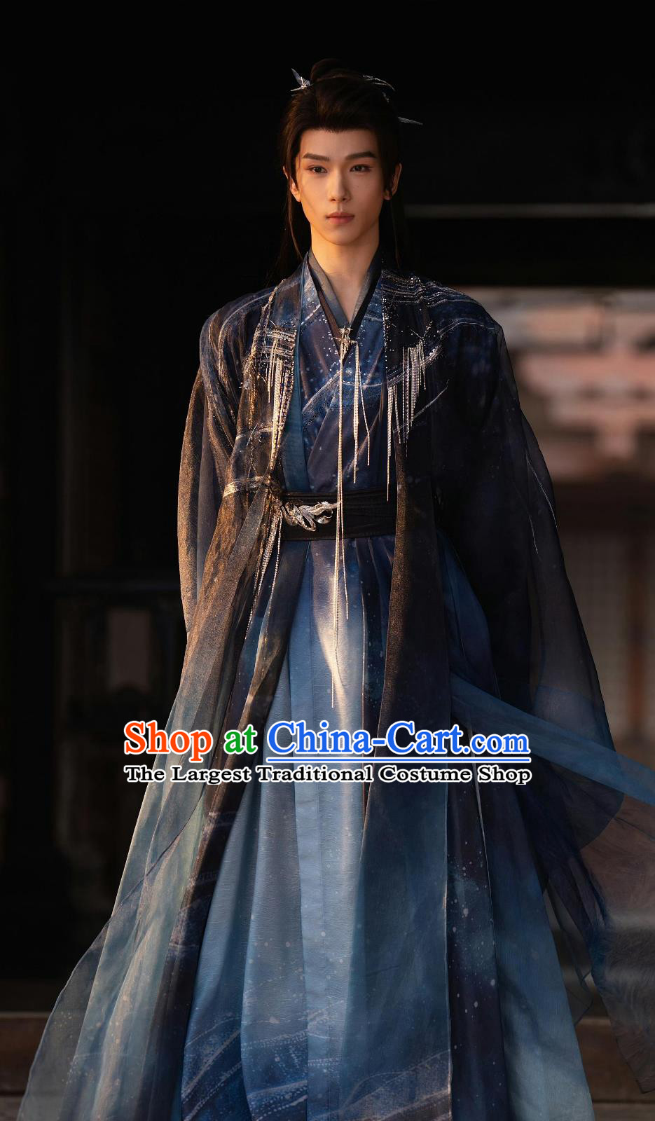 Chinese XianXia Drama Traditional Male Hanfu Love in the Clouds Chief of the Judgement Hall of Jixing Abyss Situ Ling Replica Costume